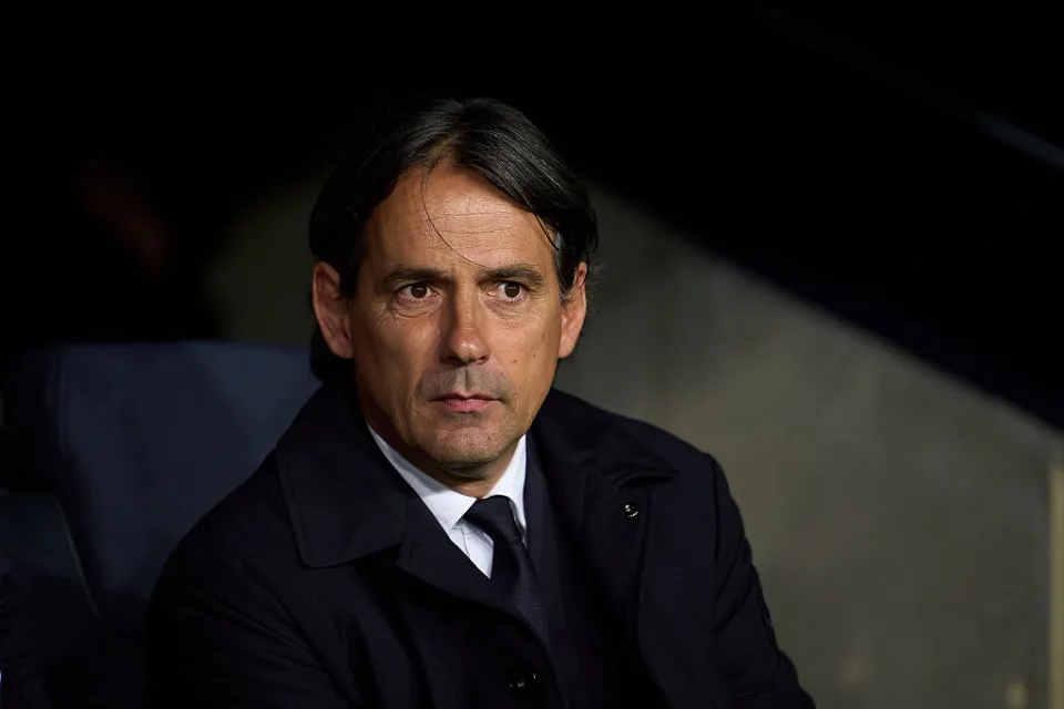 BARCELONA, SPAIN - APRIL 30: Simone Inzaghi, Manager of FC Internazionale looks on prior to the UEFA Champions League 2024/25 Semi Final First Leg match between FC Barcelona and FC Internazionale Milano at Estadi Olimpic Lluis Companys on April 30, 2025 in Barcelona, Spain. (Photo by Manuel Queimadelos/Quality Sport Images/Getty Images)
