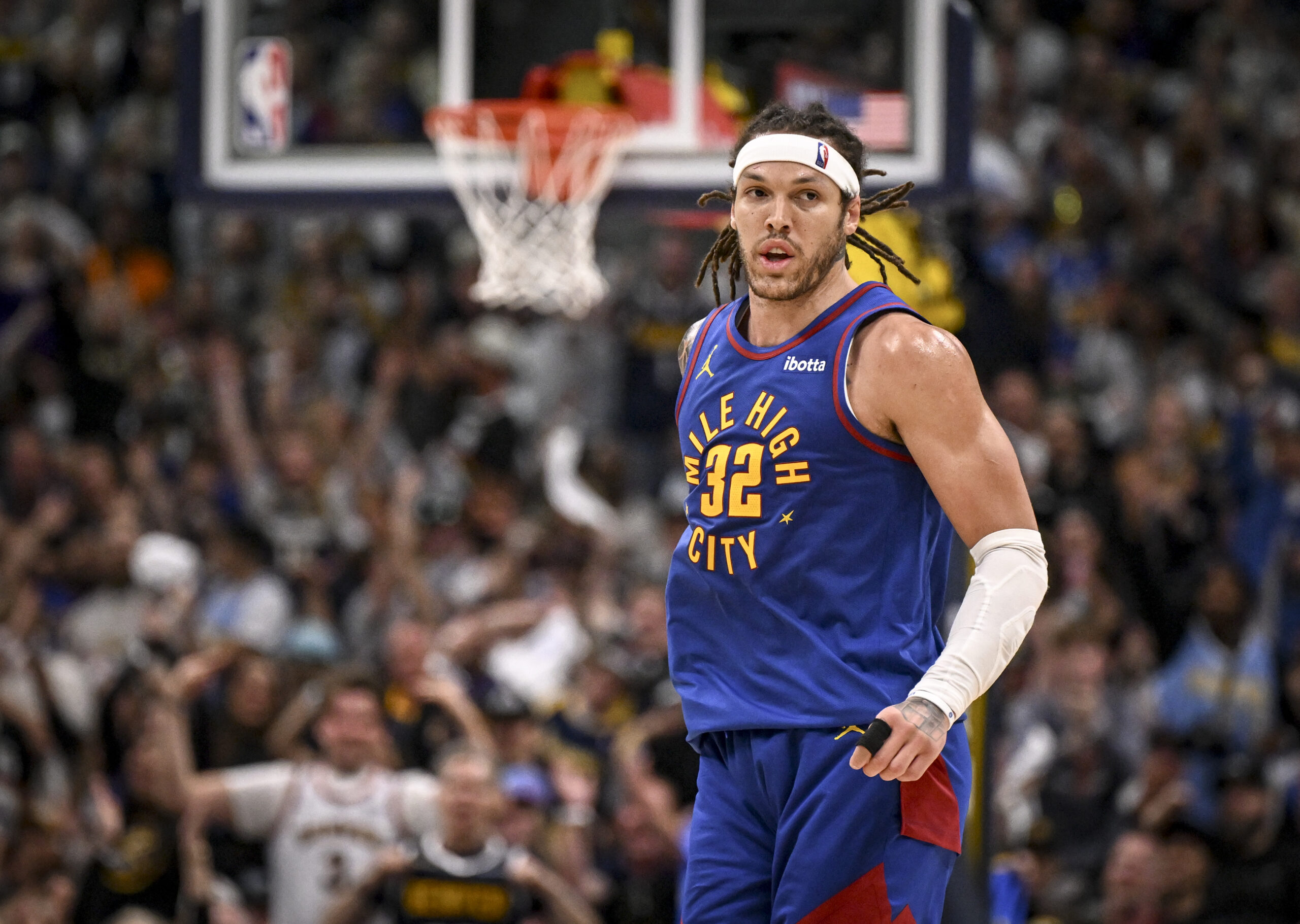 Aaron Gordon is making a habit of hitting clutch playoff shots. (Photo by AAron Ontiveroz/The Denver Post)