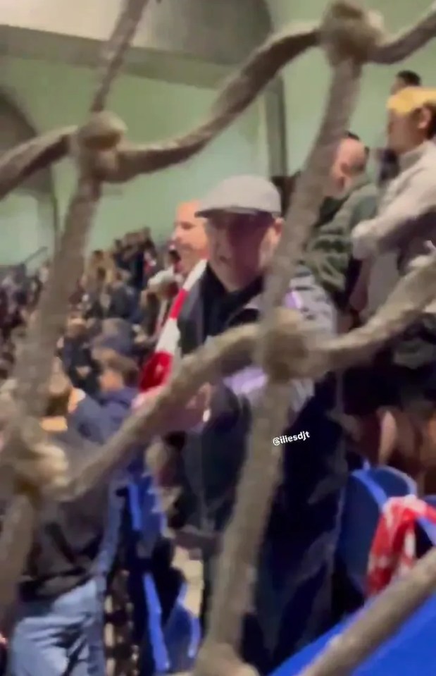 Video of Arsenal fans making racist slurs towards PSG supporters.