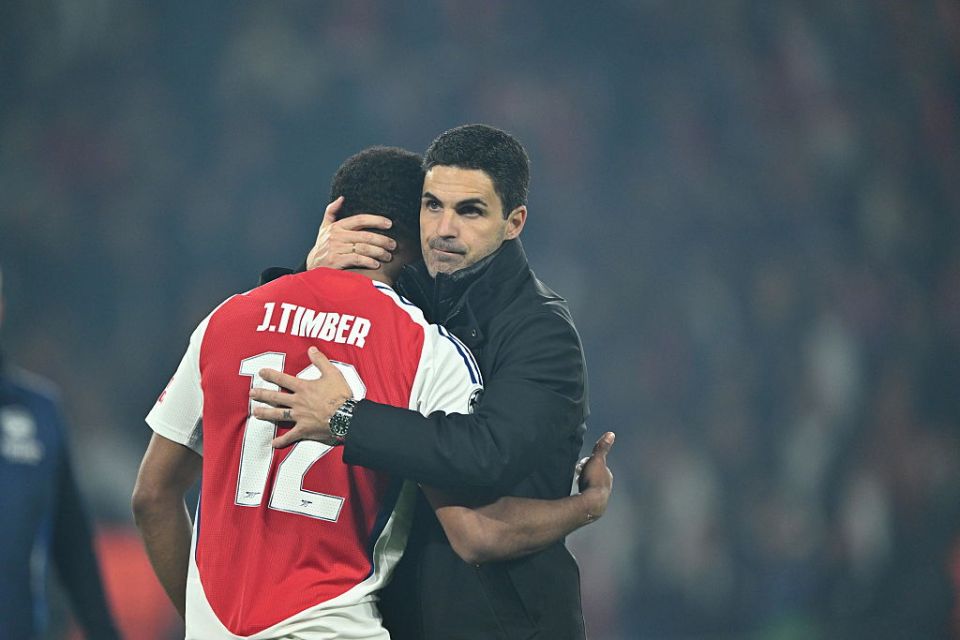 PARIS, FRANCE - MAY 7: Head coach Mikel Arteta of Arsenal react after the UEFA Champions League second leg semi-final match between PSG and Arsenal at Parc des Princes stadium in Paris, France on May 7, 2025. (Photo by Mustafa Yalcin/Anadolu via Getty Images)