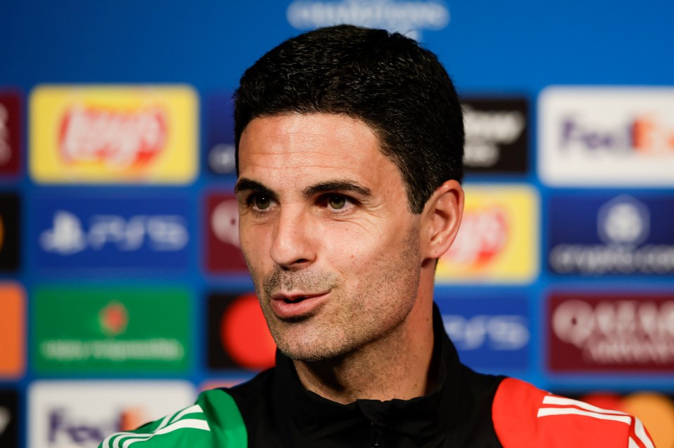 Mikel Arteta, Arsenal FC Head Coach, at a press conference.